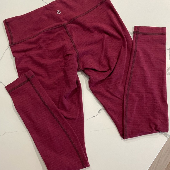 Burgundy Lululemon Leggings - Picture 3 of 7
